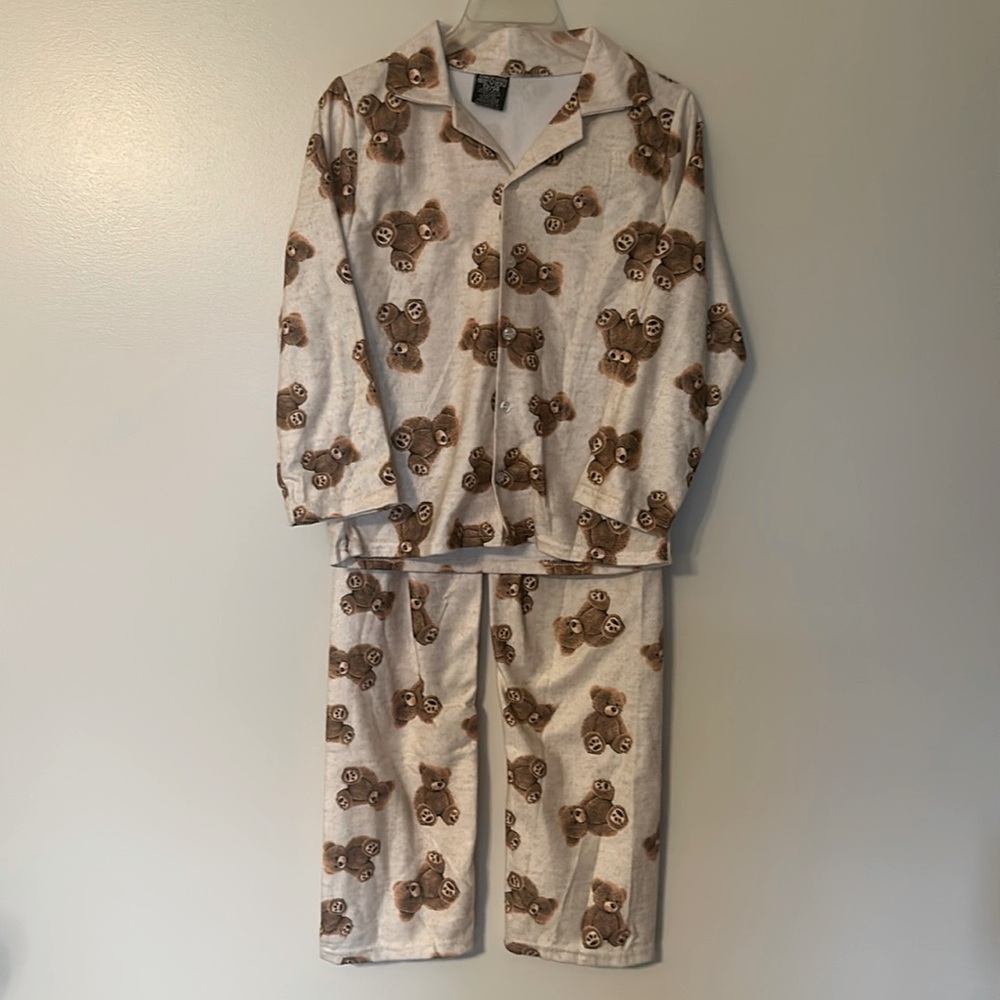 Quad Seven Teddy Bear Pajamas Size 12/14
